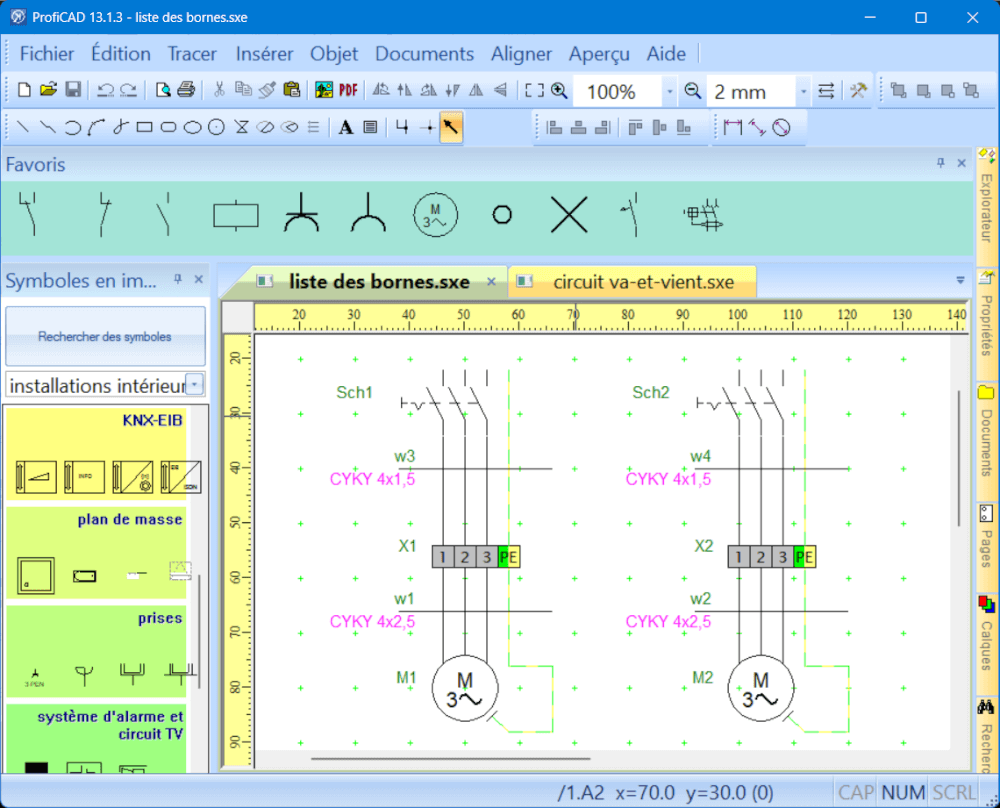ProfiCAD - mode clair